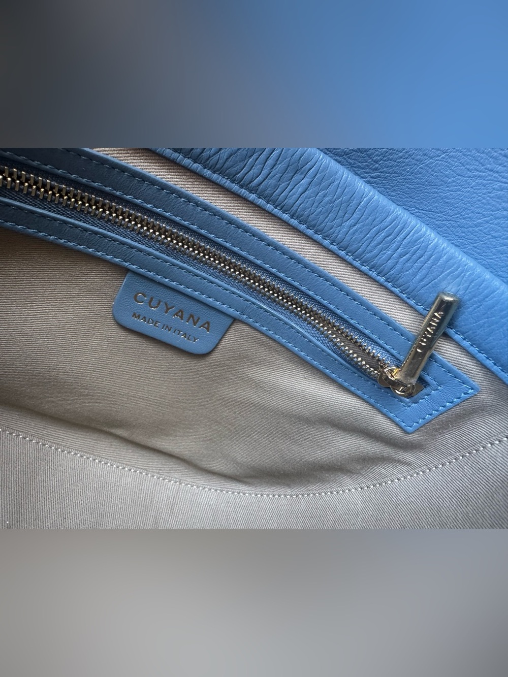 CUYANA Half Moon Shoulder Crossbody Bag in Dusk Blue - Picture 12 of 12